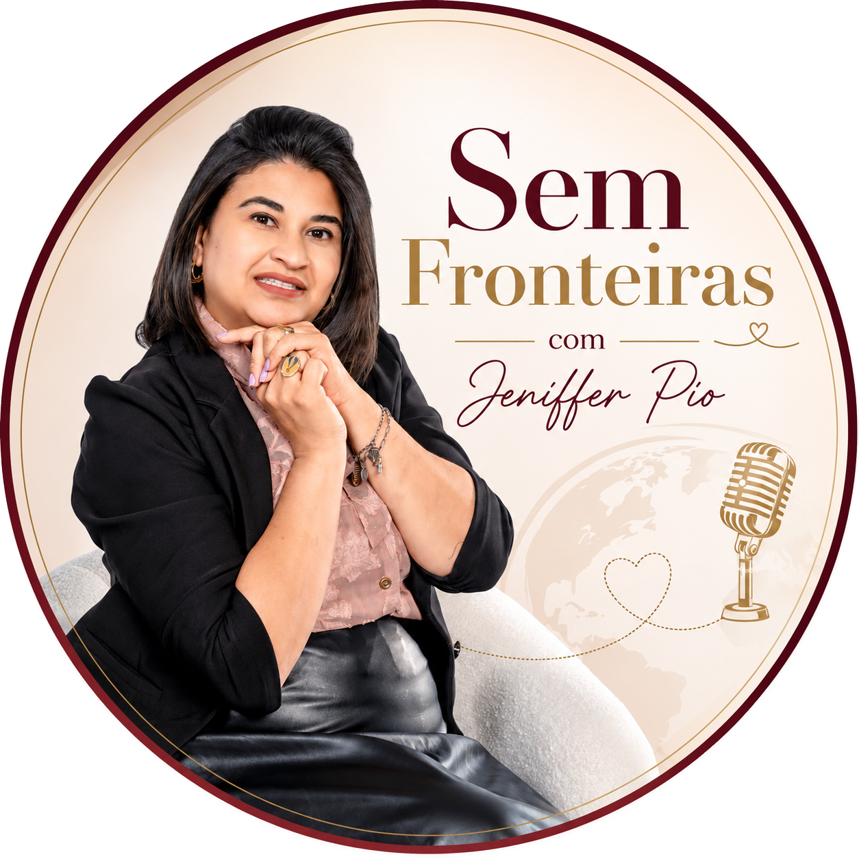 Capa do podcast Amor Sem Fronteiras por Jeniffer Pio e Ronildo